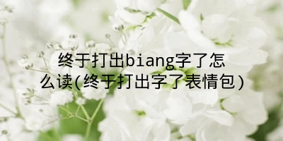 终于打出biang字了怎么读(终于打出字了表情包)