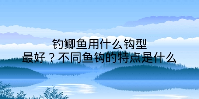 钓鲫鱼用什么钩型最好？不同鱼钩的特点是什么