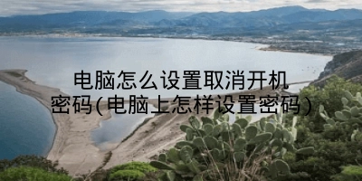 电脑怎么设置取消开机密码(电脑上怎样设置密码)