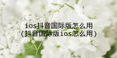 ios抖音国际版怎么用(抖音国际版ios怎么用)