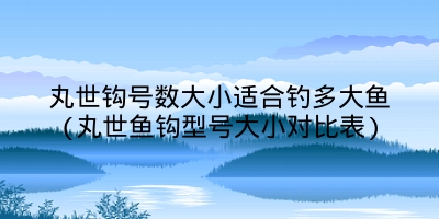 丸世钩号数大小适合钓多大鱼(丸世鱼钩型号大小对比表)