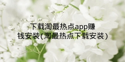 下载淘最热点app赚钱安装(淘最热点下载安装)