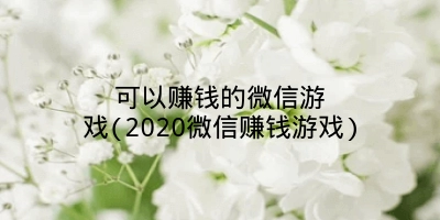 可以赚钱的微信游戏(2020微信赚钱游戏)