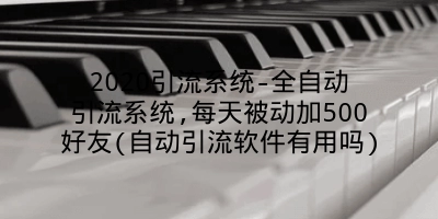 2020引流系统-全自动引流系统,每天被动加500好友(自动引流软件有用吗)