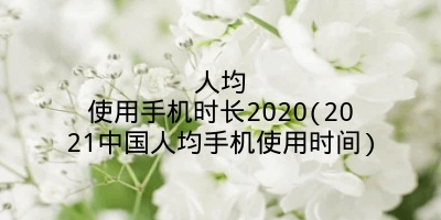 人均使用手机时长2020(2021中国人均手机使用时间)