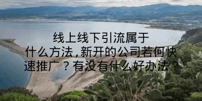 线上线下引流属于什么方法,新开的公司若何快速推广？有没有什么好办法？