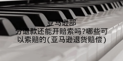 亚马逊部分退款还能开赔索吗?哪些可以索赔的(亚马逊退货赔偿)