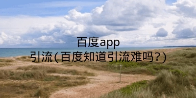 百度app引流(百度知道引流难吗?)