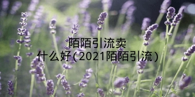 陌陌引流卖什么好(2021陌陌引流)