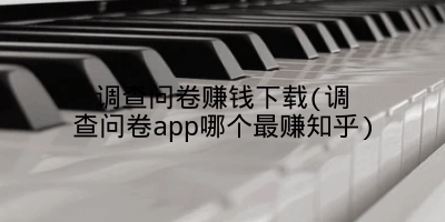 调查问卷赚钱下载(调查问卷app哪个最赚知乎)