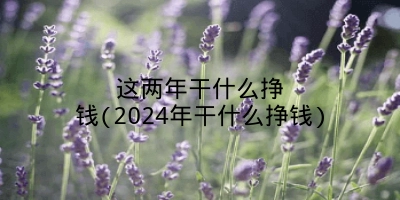 这两年干什么挣钱(2024年干什么挣钱)