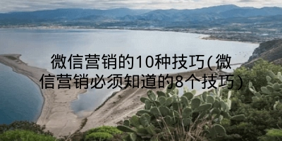 微信营销的10种技巧(微信营销必须知道的8个技巧)