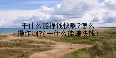 干什么能挣钱快啊?怎么操作啊?(干什么能赚快钱)