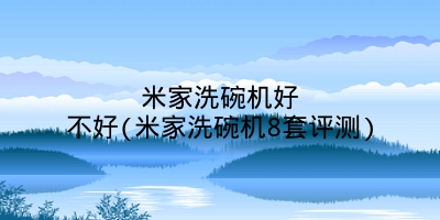 米家洗碗机好不好(米家洗碗机8套评测)