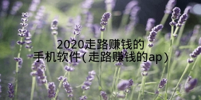 2020走路赚钱的手机软件(走路赚钱的ap)