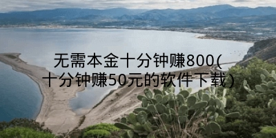 无需本金十分钟赚800(十分钟赚50元的软件下载)