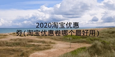 2020淘宝优惠券(淘宝优惠卷哪个最好用)