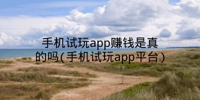 手机试玩app赚钱是真的吗(手机试玩app平台)