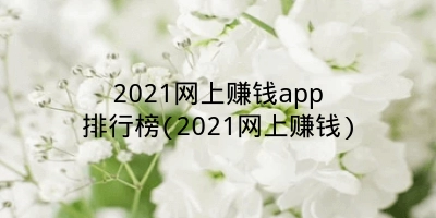 2021网上赚钱app排行榜(2021网上赚钱)