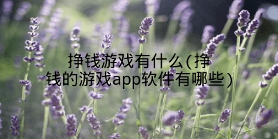 挣钱游戏有什么(挣钱的游戏app软件有哪些)