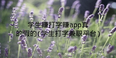 学生赚打字赚app真的假的(学生打字兼职平台)