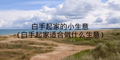 白手起家的小生意(白手起家适合做什么生意)