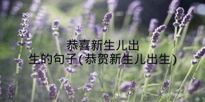 恭喜新生儿出生的句子(恭贺新生儿出生)