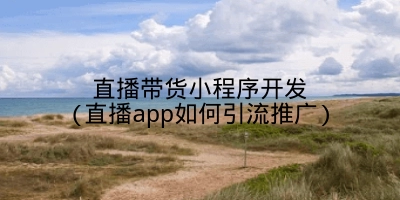 直播带货小程序开发(直播app如何引流推广)