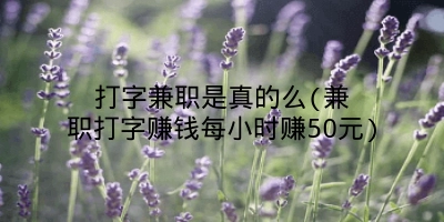 打字兼职是真的么(兼职打字赚钱每小时赚50元)