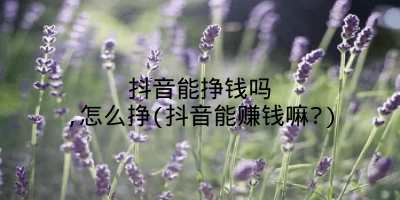 抖音能挣钱吗,怎么挣(抖音能赚钱嘛?)