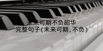 未来可期不负韶华完整句子(未来可期,不负)