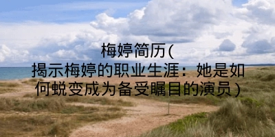 梅婷简历(揭示梅婷的职业生涯：她是如何蜕变成为备受瞩目的演员)