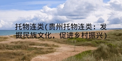 托物连类(贵州托物连类：发掘民族文化，促进乡村振兴)