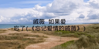 戚薇 如果爱忘了(《忘记爱情的戚薇》)