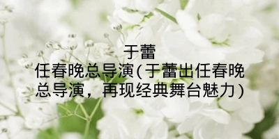 于蕾任春晚总导演(于蕾出任春晚总导演，再现经典舞台魅力)