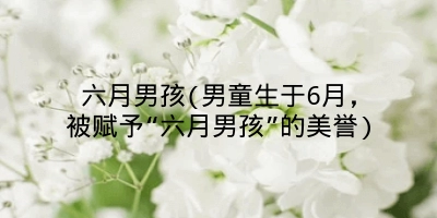 六月男孩(男童生于6月，被赋予“六月男孩”的美誉)
