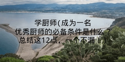 学厨师(成为一名优秀厨师的必备条件是什么？总结这12点，一个不漏！)
