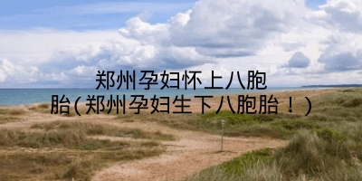 郑州孕妇怀上八胞胎(郑州孕妇生下八胞胎！)