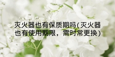 灭火器也有保质期吗(灭火器也有使用期限，需时常更换)