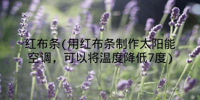 红布条(用红布条制作太阳能空调，可以将温度降低7度)