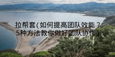 拉帮套(如何提高团队效能？5种方法教你做好团队协作)