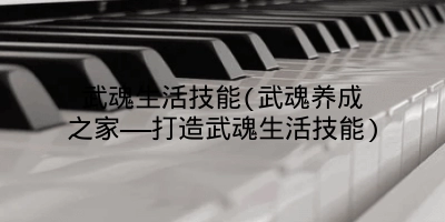 武魂生活技能(武魂养成之家——打造武魂生活技能)