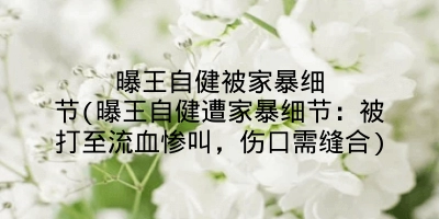 曝王自健被家暴细节(曝王自健遭家暴细节：被打至流血惨叫，伤口需缝合)