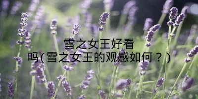 雪之女王好看吗(雪之女王的观感如何？)
