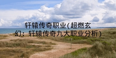 轩辕传奇职业(超燃玄幻：轩辕传奇九大职业分析)