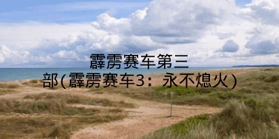 霹雳赛车第三部(霹雳赛车3：永不熄火)