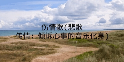 伤情歌(悲歌传情：倾诉心事的音乐化身)