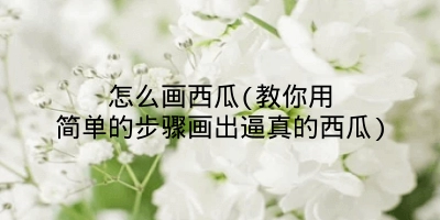 怎么画西瓜(教你用简单的步骤画出逼真的西瓜)