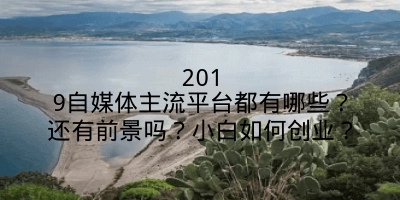 2019自媒体主流平台都有哪些？还有前景吗？小白如何创业？