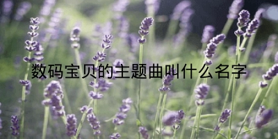 数码宝贝的主题曲叫什么名字